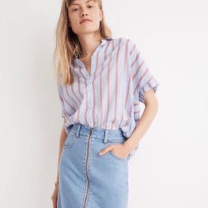 Madewell NWOT | Atwater stripe central shirt